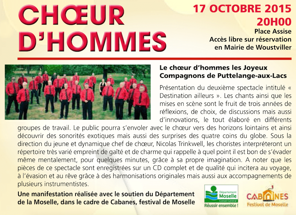 En concert au W de Woustviller le&nbsp;17/10/15