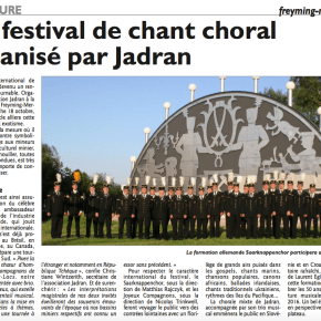 Festival de chant-choral à Freyming-Merlebach le&nbsp;18/10/15