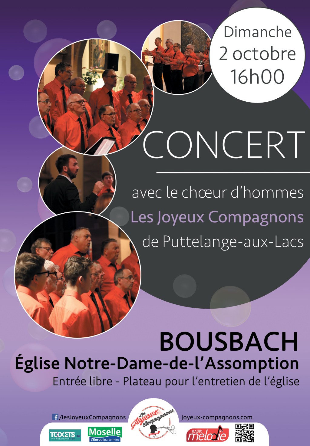 Concert à Bousbach le 2&nbsp;octobre