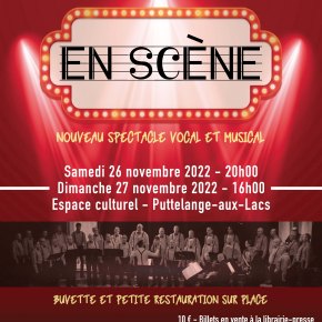 En scène – Nouveau spectacle les 26 et 27 novembre&nbsp;2022