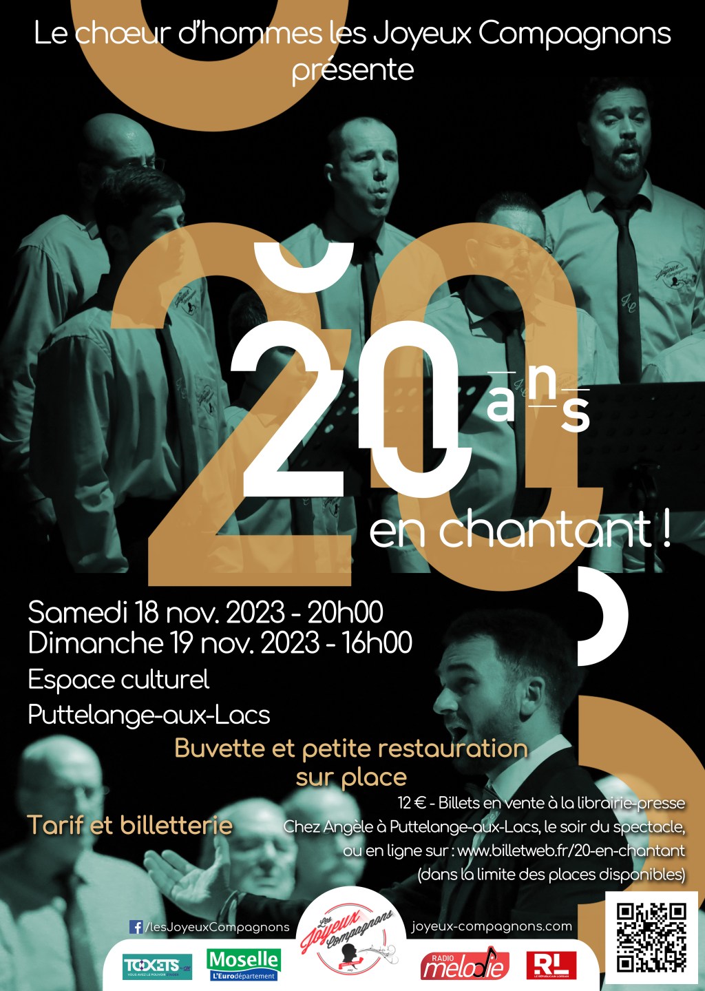 20 en chantant – Nouveau spectacle les 18 et 19 novembre&nbsp;2023