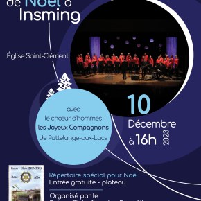 Concert de Noël à Insming le 10 décembre&nbsp;2023
